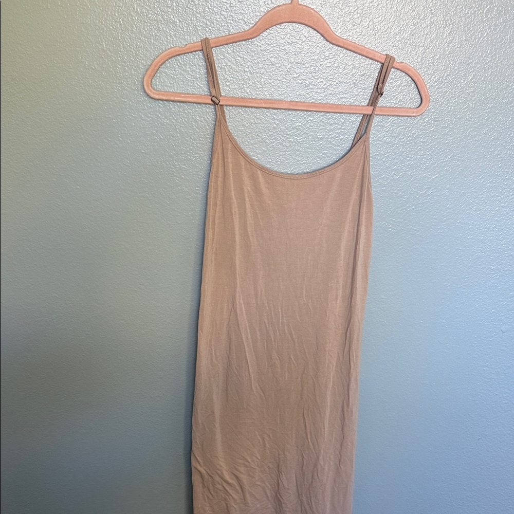 KOROVILAS anthropologie size 2 Tan Sleeveless Slip Dress